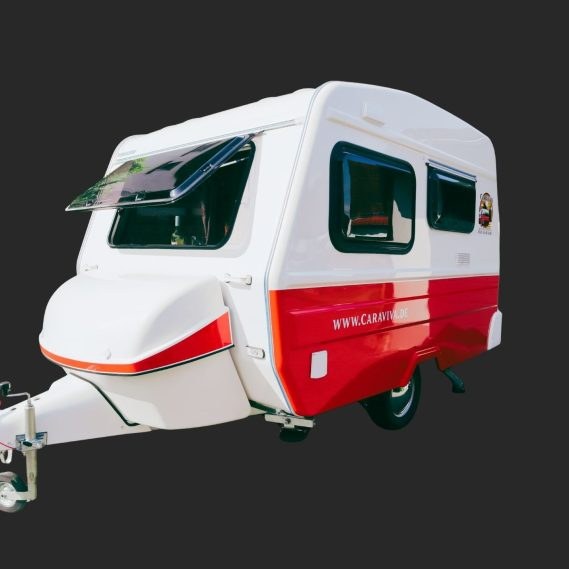 Mini-Wohnwagen Modell N126-N von hinten